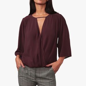 Velvet by Graham & Spencer rayon Challis V neck blouse